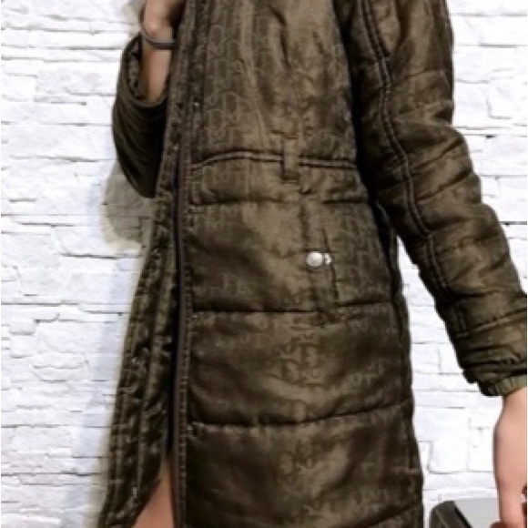 Vintage CHRISTIAN DIOR Monogram Trotter Puffer Coat Jacket Parka *RARE* - Picture 15 of 16
